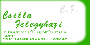 csilla felegyhazi business card